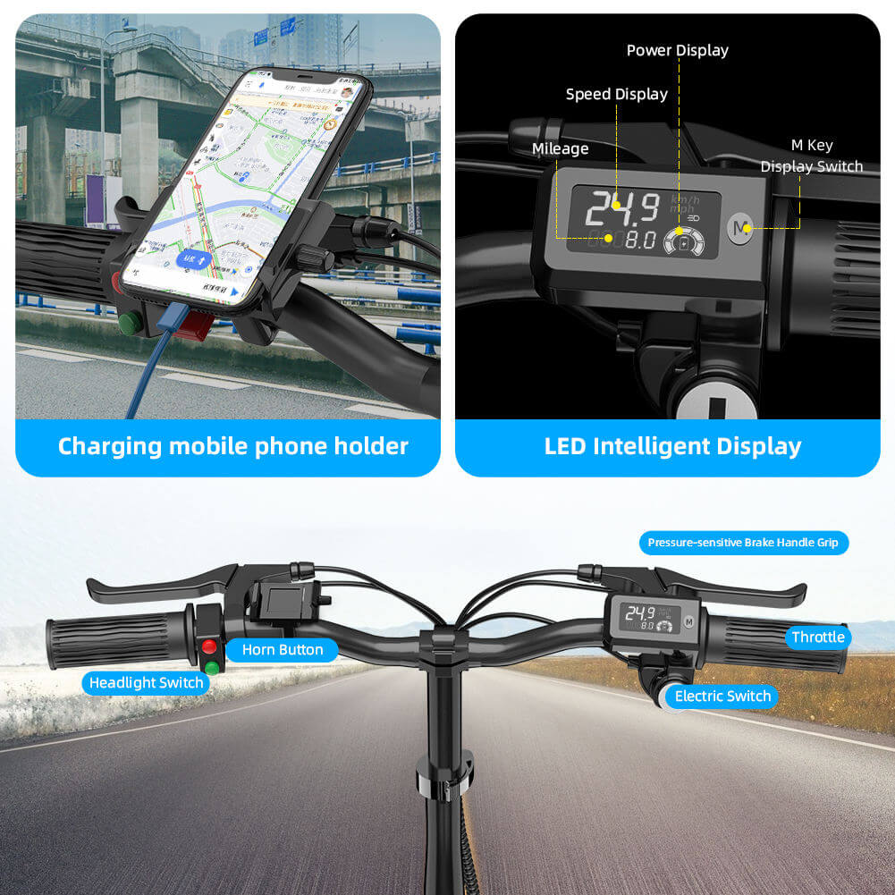 bicicleta eléctrica plegable con suspensión completa para hombres